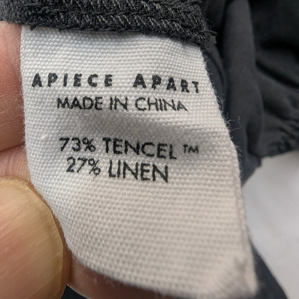 Apiece Apart Chabrol Jumpsuite Black Size 0 Tencel Linen - Picture 16 of 17